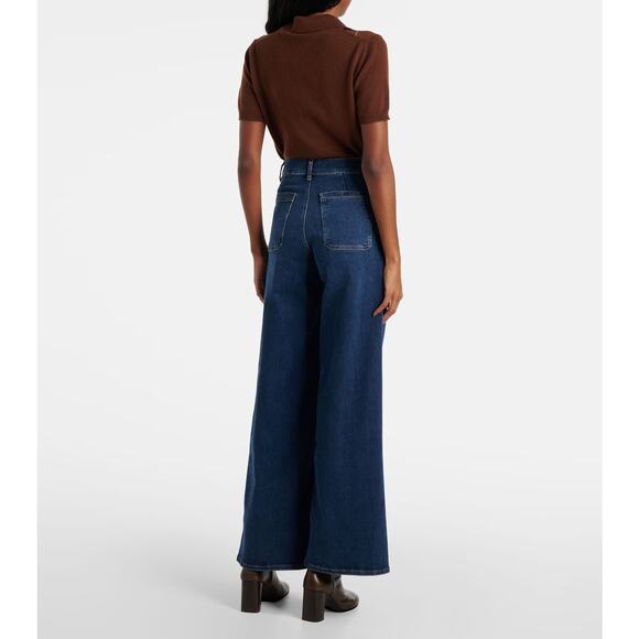 FRAME Le Slim Palazzo Bardot Pocket Jeans Cursive - Picture 6 of 15